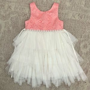 Pink/White dress size 4